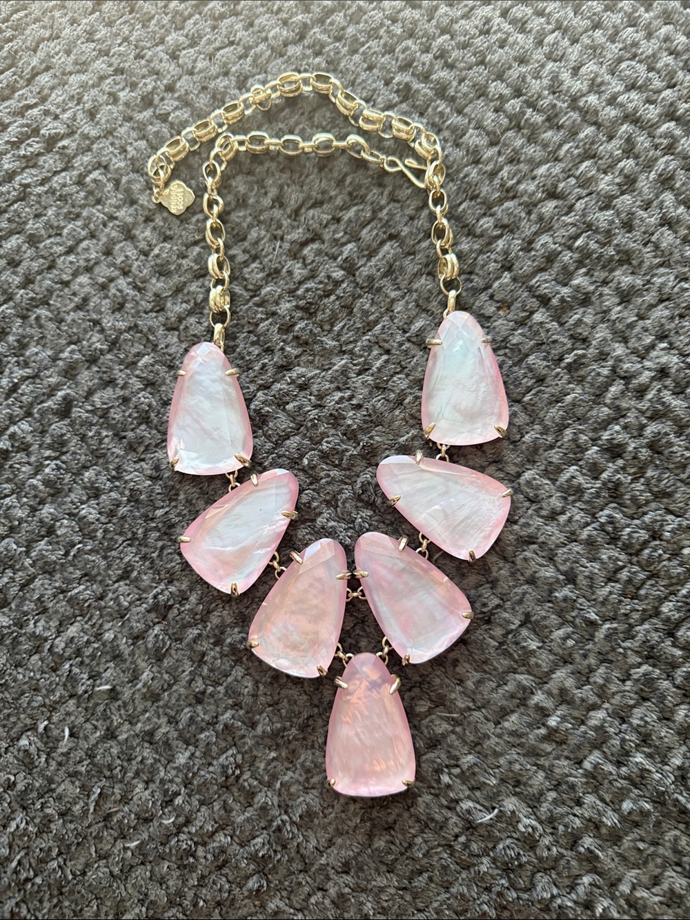 Kendra Scott Gold-Plated Pink Statement Bib Necklace